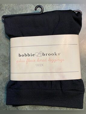 Bobbie Brooks Plus Fleece Lined Leggings in Black
